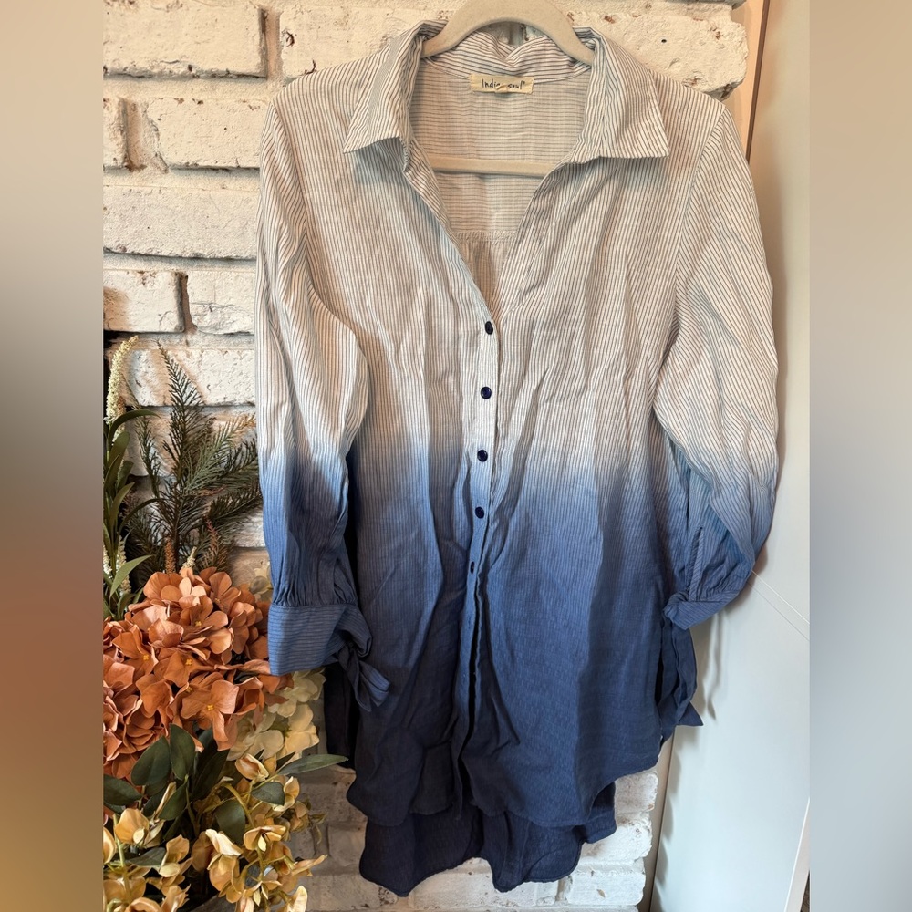 Indigo Soul Swim Coverup in Ocean Blue with Lightweight Fabric and Breezy Design